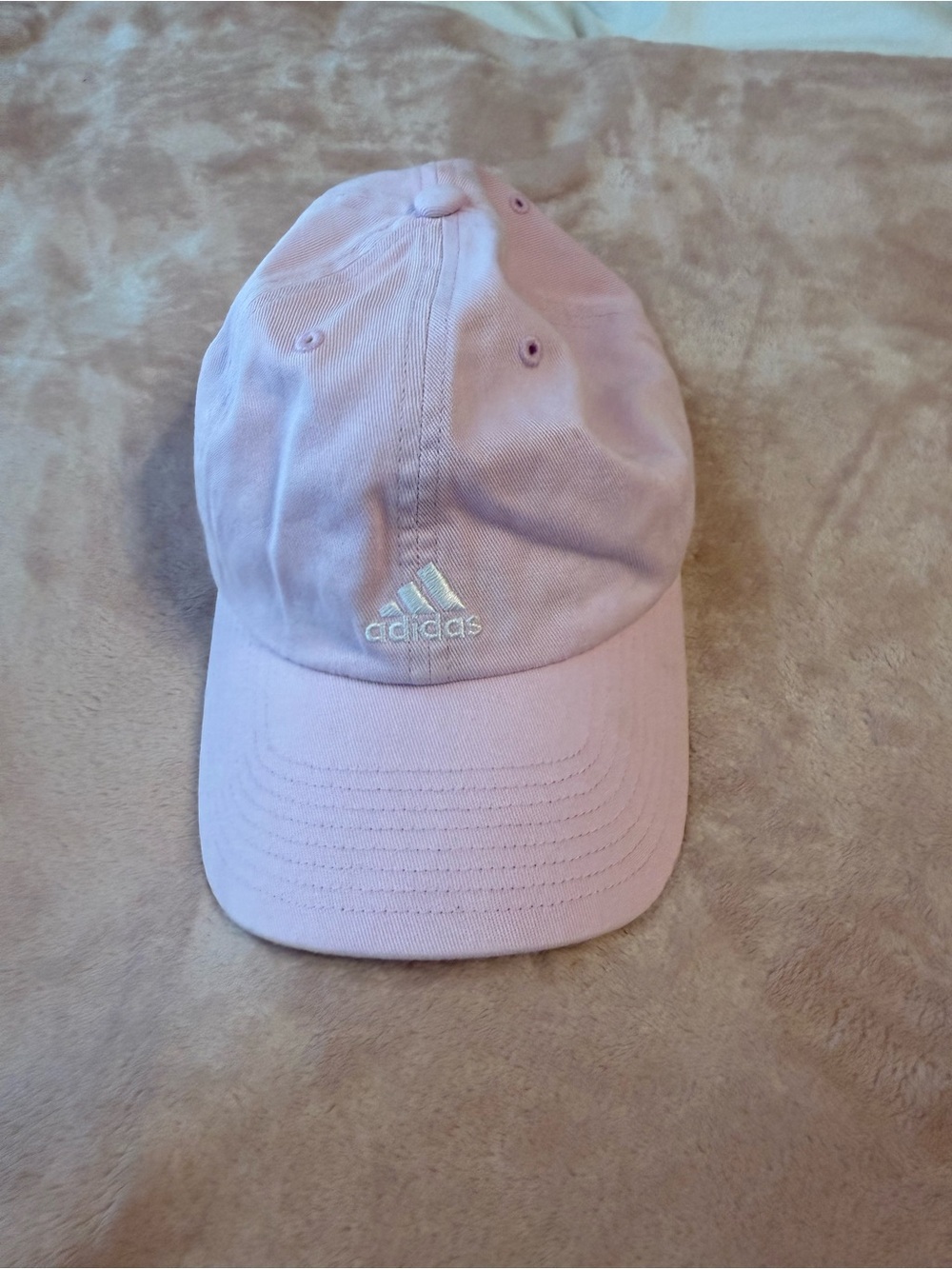 adidas Light Pink Baseball Hat with Embroidered Logo